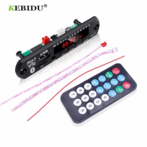 KEBIDU 5V 12V MP3 WMA Decoder Board Audio Module USB TF Radio Bluetooth5.0 Wireless Music Car MP3 Player