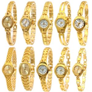 Cute Women Bracelet Watch Mujer Golden Relojes Small Dial Quartz Watch Popular Wristwatch