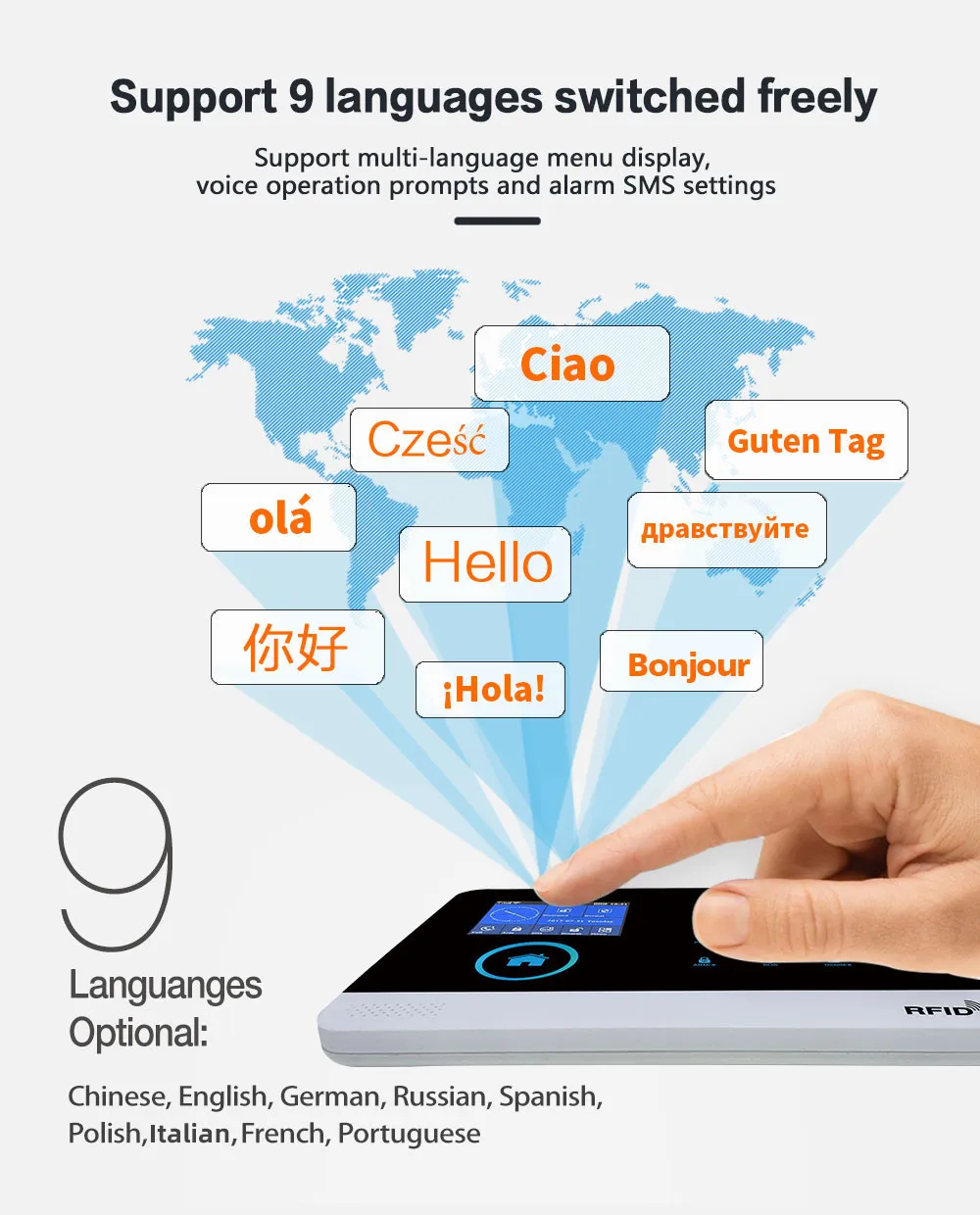 esmfaster PG103 Alarm System for Home Burglar Security 433MHz WiFi GSM Alarm Wireless  Smart House App Control