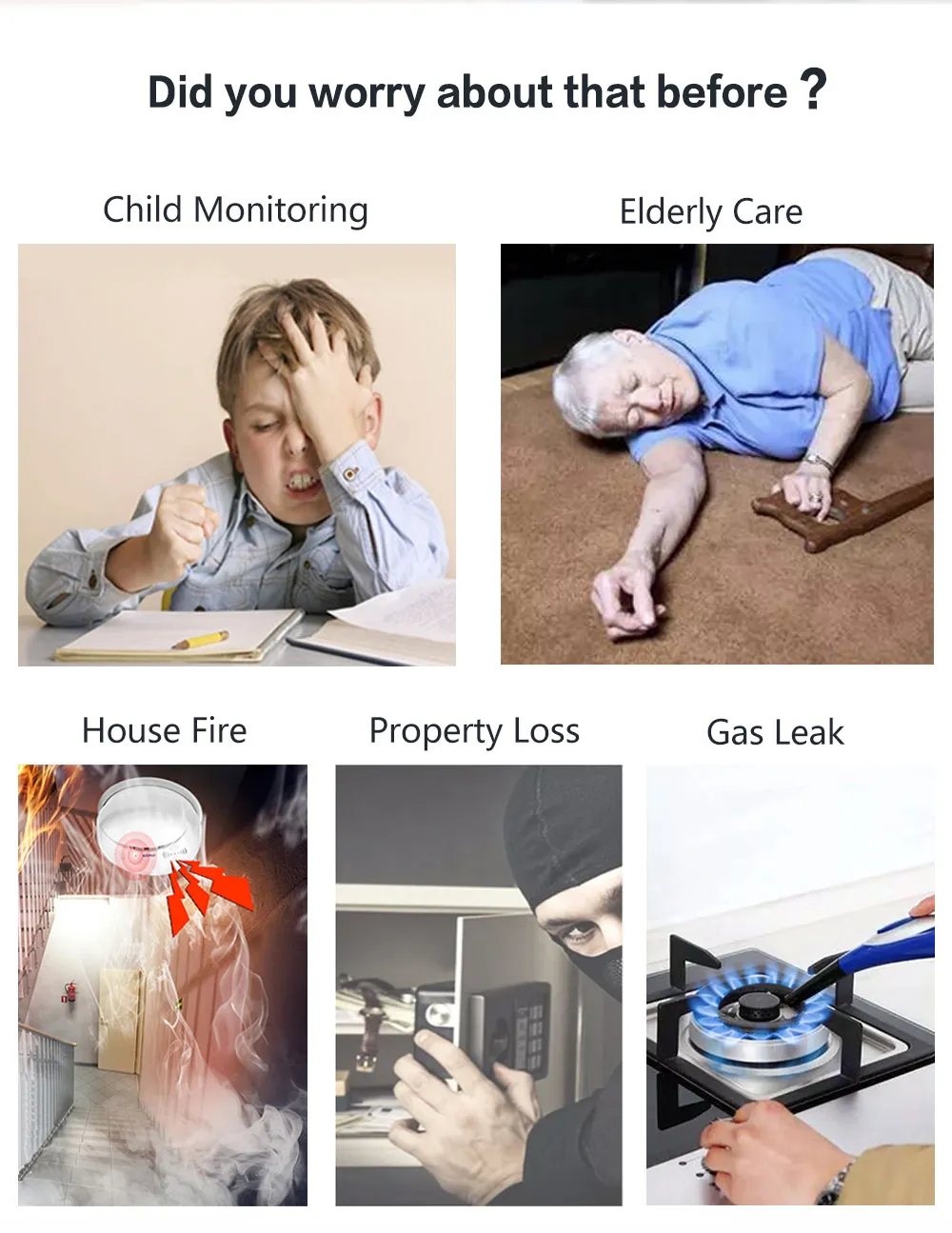 esmfaster PG103 Alarm System for Home Burglar Security 433MHz WiFi GSM Alarm Wireless  Smart House App Control