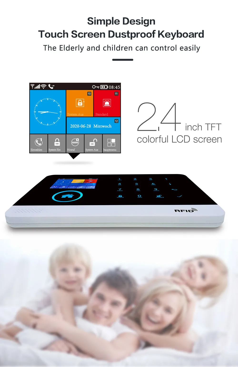 esmfaster PG103 Alarm System for Home Burglar Security 433MHz WiFi GSM Alarm Wireless  Smart House App Control