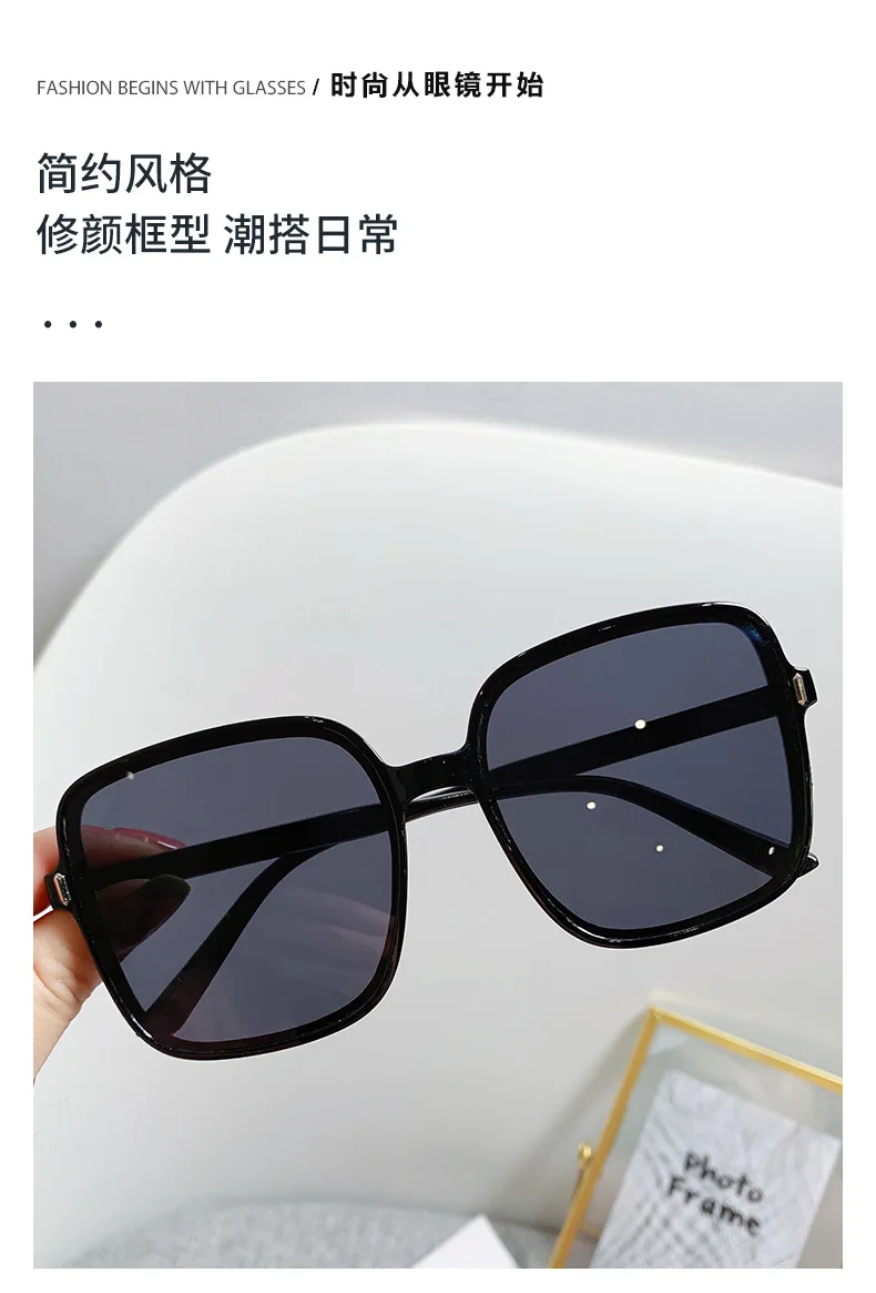 New Oversized Rectangle Sunglasses Women's Fashion Square Sun Glasses Men's Classic Vintage Eyewear UV400 Oculos De Sol