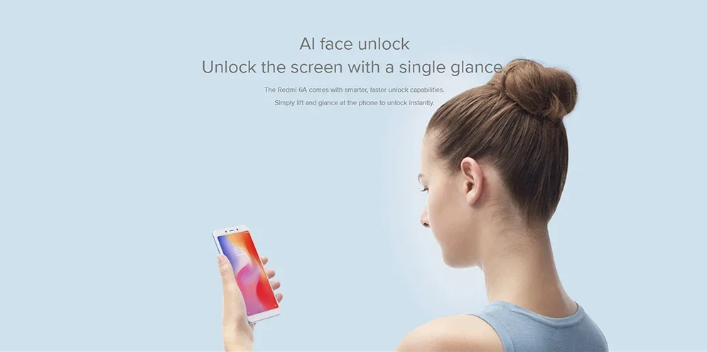 Global firmware Xiaomi Redmi 6A 3G 32G smartphone MediaTek Helio A22 5.45