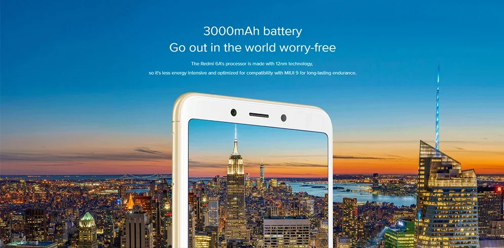 Global firmware Xiaomi Redmi 6A 3G 32G smartphone MediaTek Helio A22 5.45