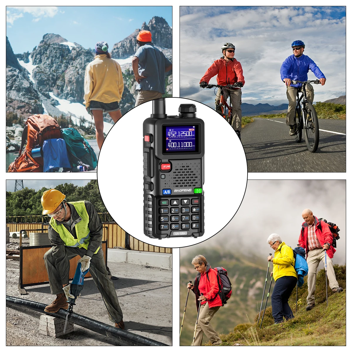 Baofeng UV 5RH 10W Air Band Walkie Talkie Long Range Wirless Copy Frequency Two Way Ham Radio Type-C Baofeng UV 5R Transceiver