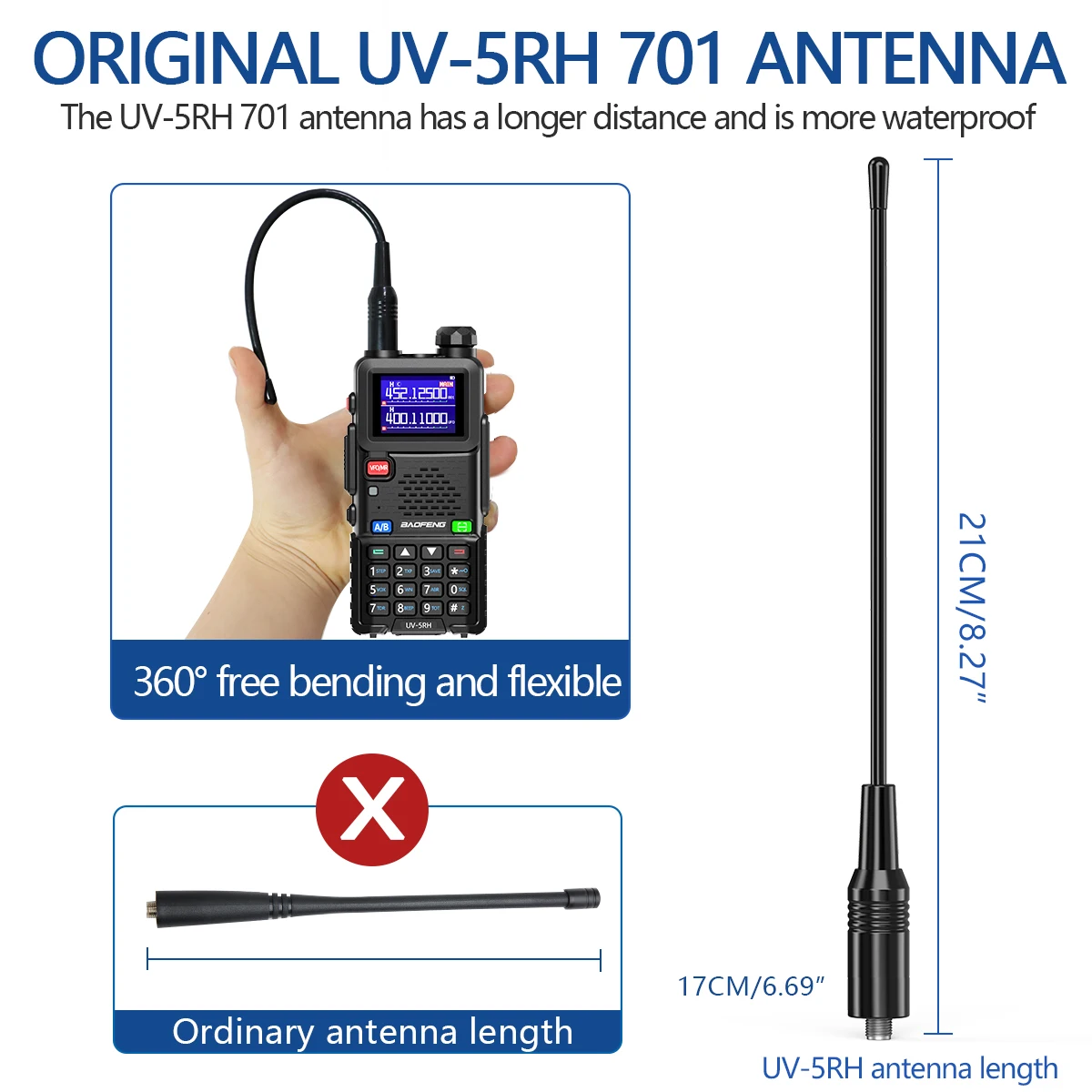 Baofeng UV 5RH 10W Air Band Walkie Talkie Long Range Wirless Copy Frequency Two Way Ham Radio Type-C Baofeng UV 5R Transceiver
