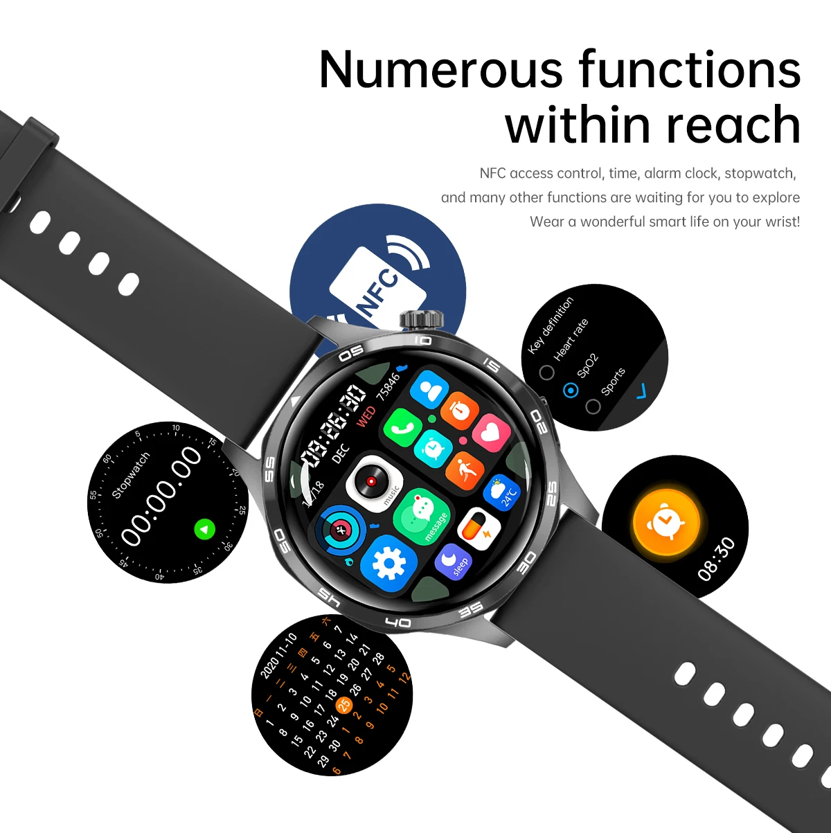 GT5 PRO Smart Watch Men Watch 5 Pro AMOLED HD Screen Bluetooth Call GPS Trajectory NFC Heart Rate Compass SmartWatches 2024 New GT5 PRO Smart Watch Men Watch 5 Pro AMOLED HD Screen Bluetooth Call GPS Trajectory NFC Heart Rate Compass SmartWatches 2024 New