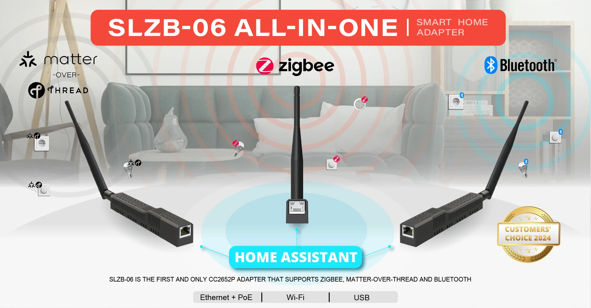 SMLIGHT SLZB-06/M/P7 Zigbee 3.0 to Ethernet,USB,and WiFi gateway coordinator with PoE,works with Zigbee2MQTT,Home Assistant,ZHA