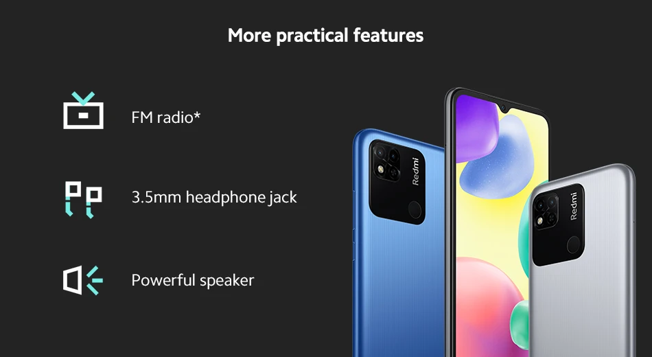 Original Xiaomi Redmi 9A/10A Global Firmware Smartphone 4GB+64GB/128GB Unlocked Xiaomi Smart Phone Free Case Glass Film Cellular