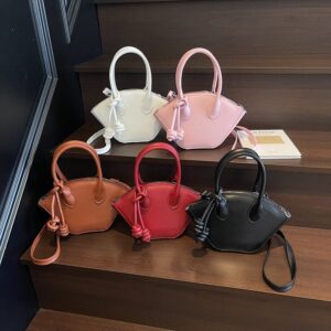 2025 Large Capacity Solid Color New Fashionable Textured Women's Fresh and Stylish Summer Handheld