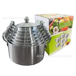 Cross-border Source South America and Africa Hot Selling 7-piece Kitchen Pot Aluminum Pot suit Aluminium Pot Set