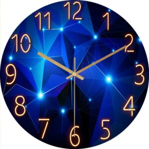[30 styles optional] tempered glass living room wall clock quartz clock wall watch modern simple