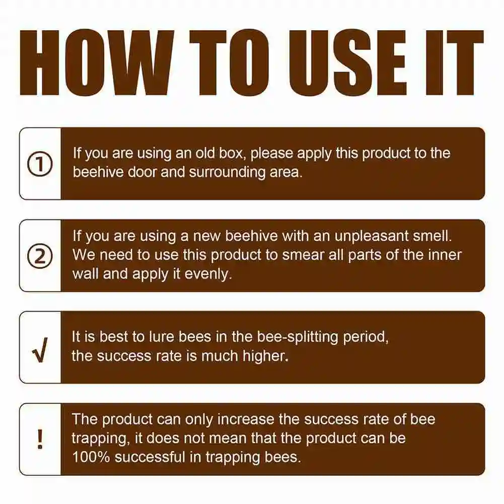 Bee Bait Bee Queen Pheromone Easy Catching Lure Bait Swarm Honey Hive Attract Outdoor Beekeeping Bee Attractant Bait