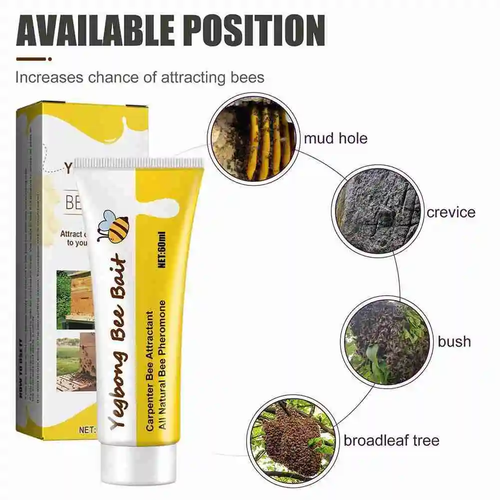 Bee Bait Bee Queen Pheromone Easy Catching Lure Bait Swarm Honey Hive Attract Outdoor Beekeeping Bee Attractant Bait
