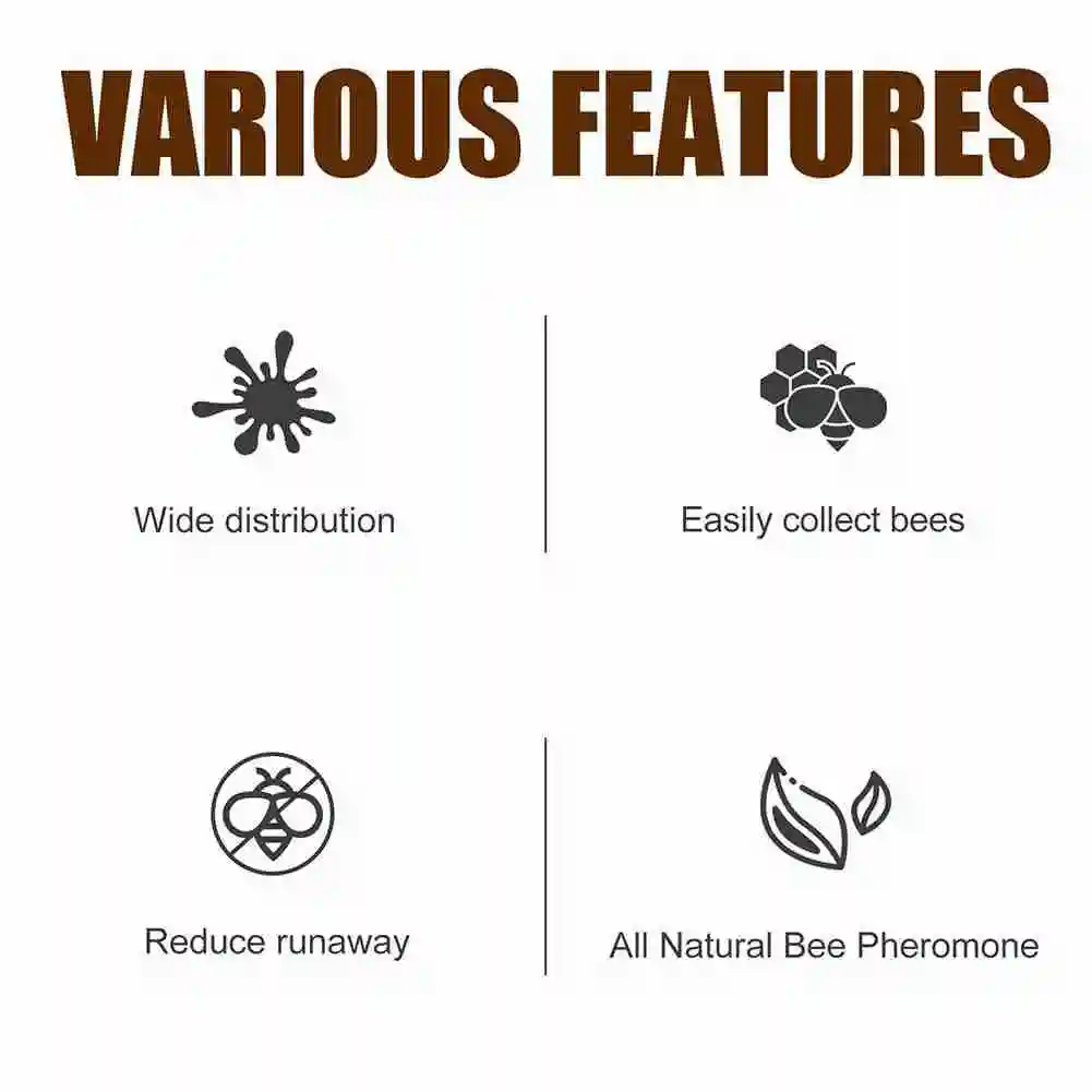 Bee Bait Bee Queen Pheromone Easy Catching Lure Bait Swarm Honey Hive Attract Outdoor Beekeeping Bee Attractant Bait