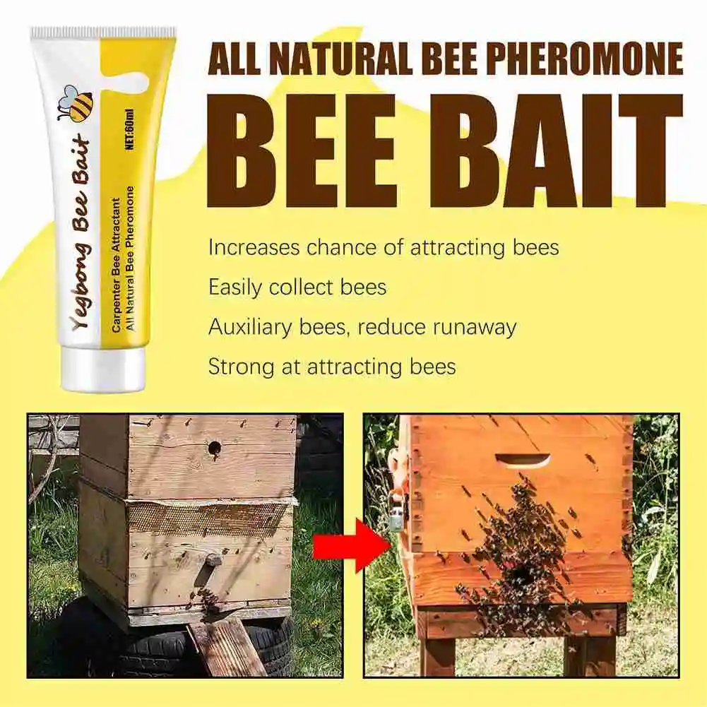 Bee Bait Bee Queen Pheromone Easy Catching Lure Bait Swarm Honey Hive Attract Outdoor Beekeeping Bee Attractant Bait