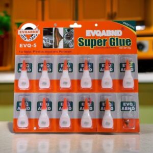 Evqabnd502 Glue Sticks to Metal and Plastic, Multifunctional Super Glue, Strong, Quick-Drying, Card-Mounted