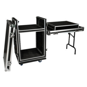 16+4U door chockproof+4 inch wheels+2 table stand+lifting frame dable leyers