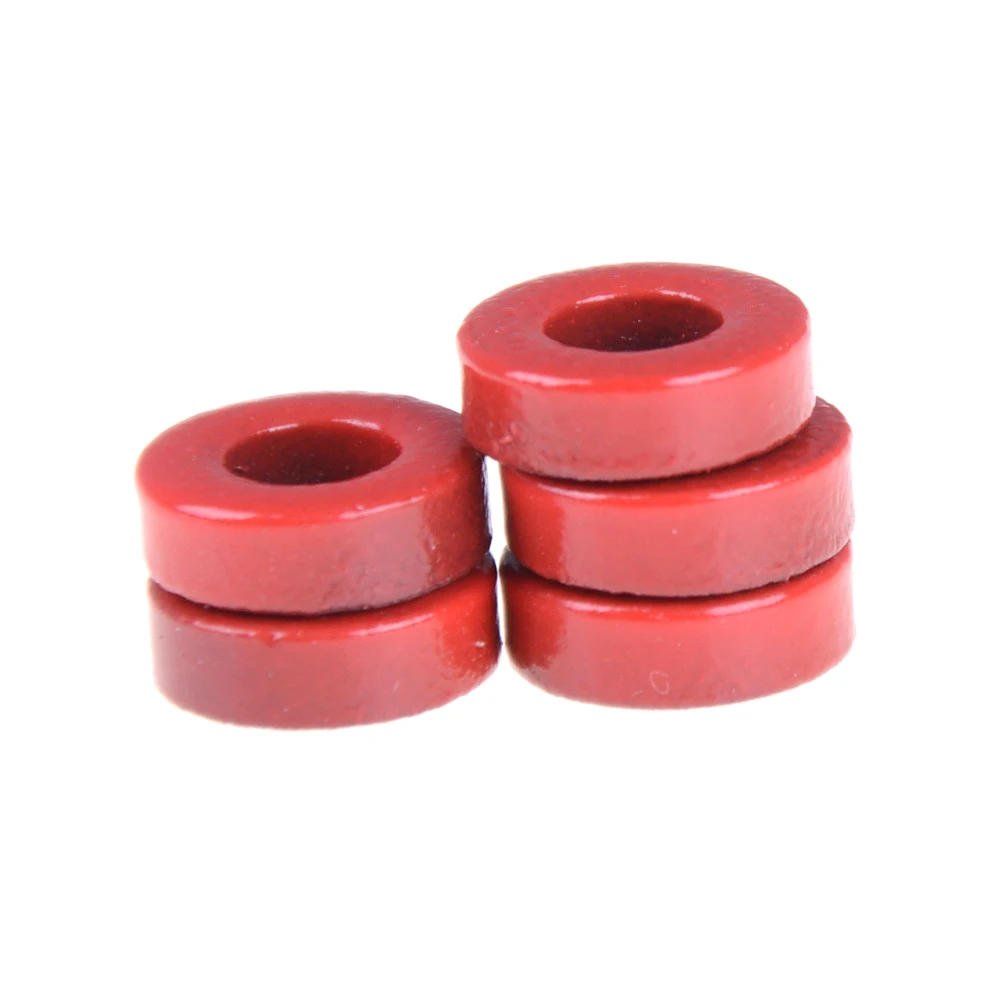 5pcs T37-6/T50-6/T37-2/ T-30-2 Iron Powder Cores 9.5*5.2*3.3mm Iron Dust Core Ferrite Toroid Core Coating