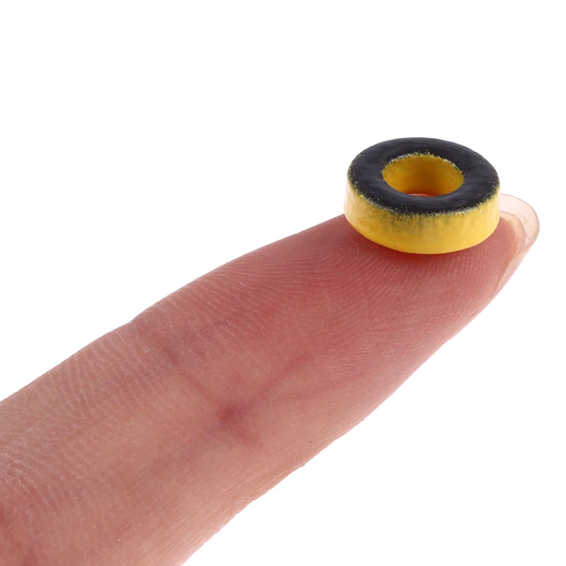 5pcs T37-6/T50-6/T37-2/ T-30-2 Iron Powder Cores 9.5*5.2*3.3mm Iron Dust Core Ferrite Toroid Core Coating