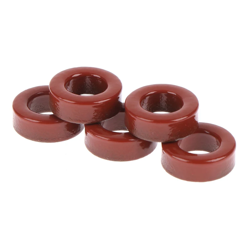 5pcs T37-6/T50-6/T37-2/ T-30-2 Iron Powder Cores 9.5*5.2*3.3mm Iron Dust Core Ferrite Toroid Core Coating