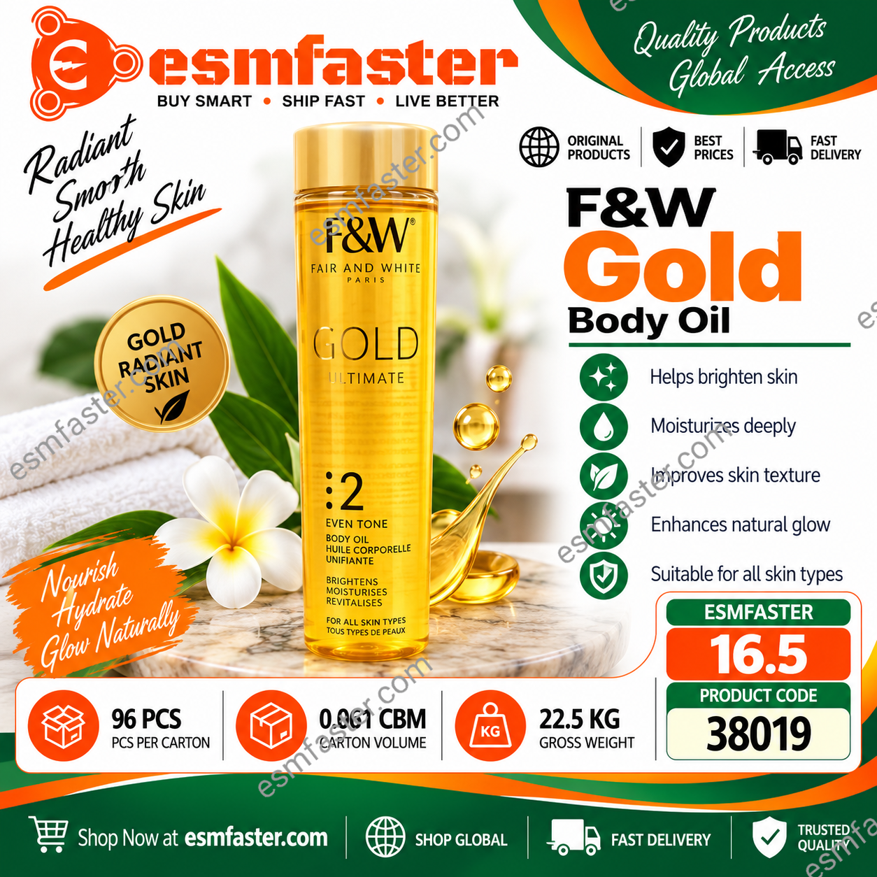 FW & gold Body oil 38019 - Image 1
