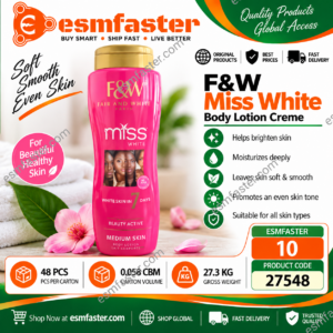 F&W miss white body lotion creme 27548