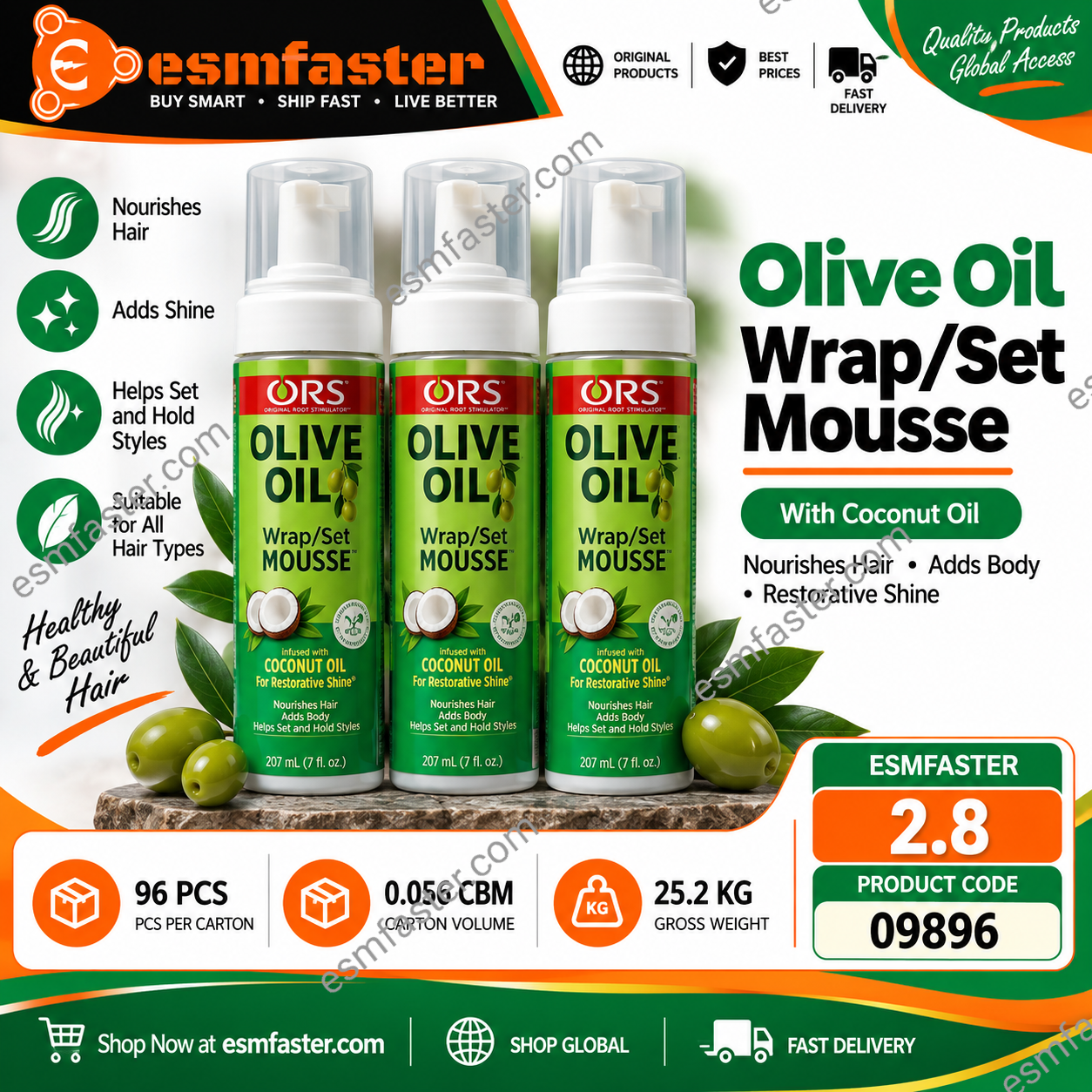 olive oil wrap/set mousse 09896 - Image 1
