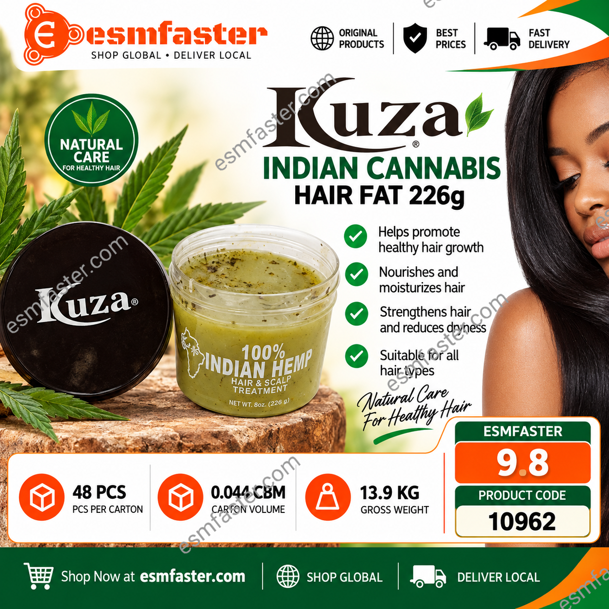 kuza Indian cannabis hair fat 226g - Image 1